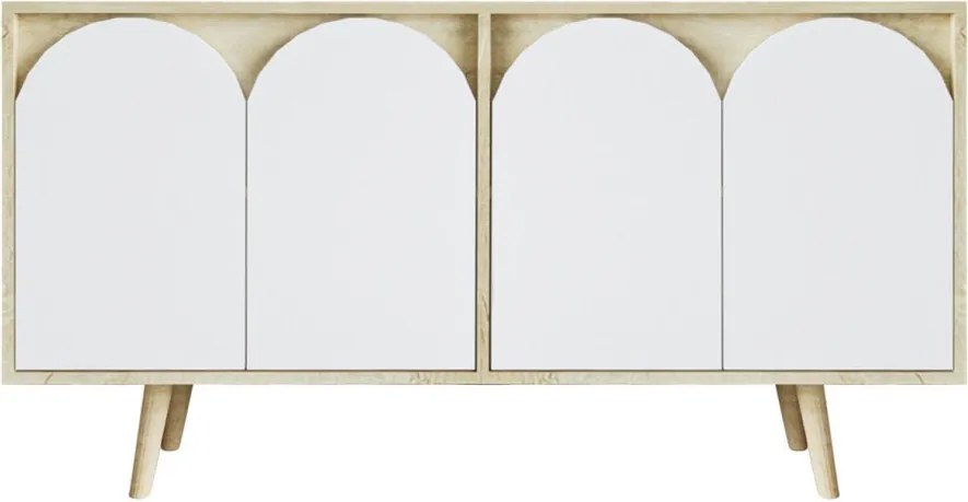 Venezia komód, zafír tölgy-fehér, 150 cm