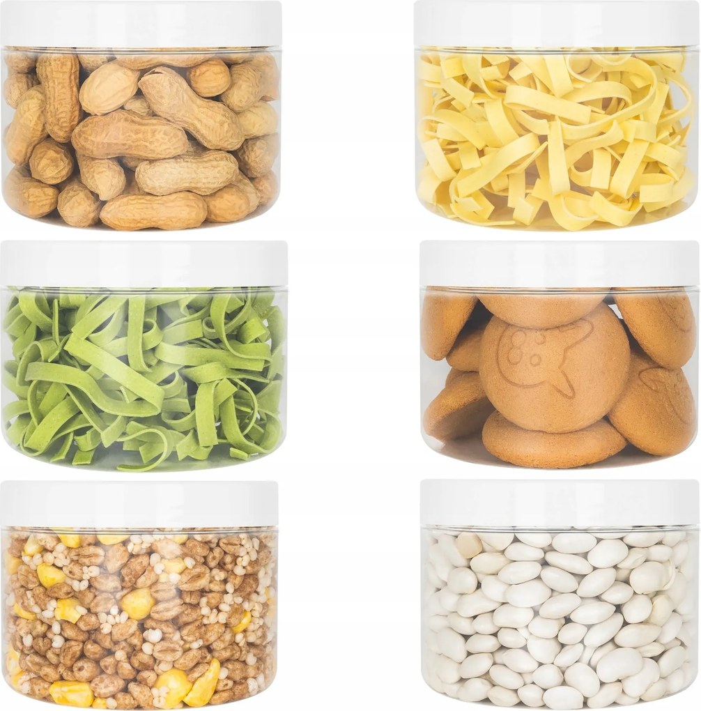 6 db Élelmiszer Tároló Üveg Sypkie Termékekhez 0,5L kamaju PS0501 Pol Termék