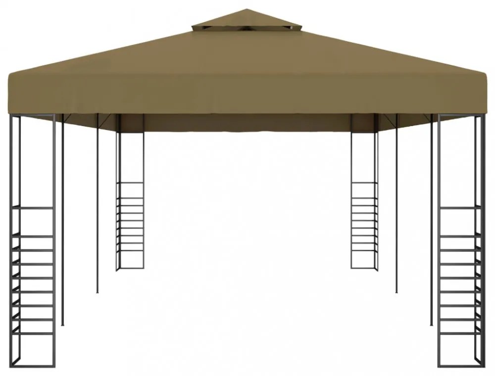 tópszínű kerti pavilon 6 x 3 x 2,7 m 180 g/m²