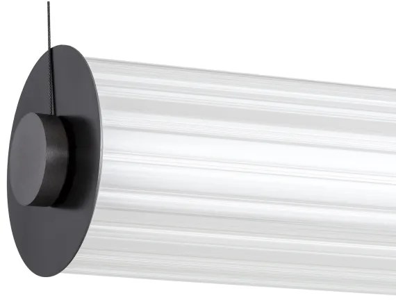 Argon 8628 - LED Csillár zsinóron HAMPTON LED/60W/230V 3000K 80 cm fekete