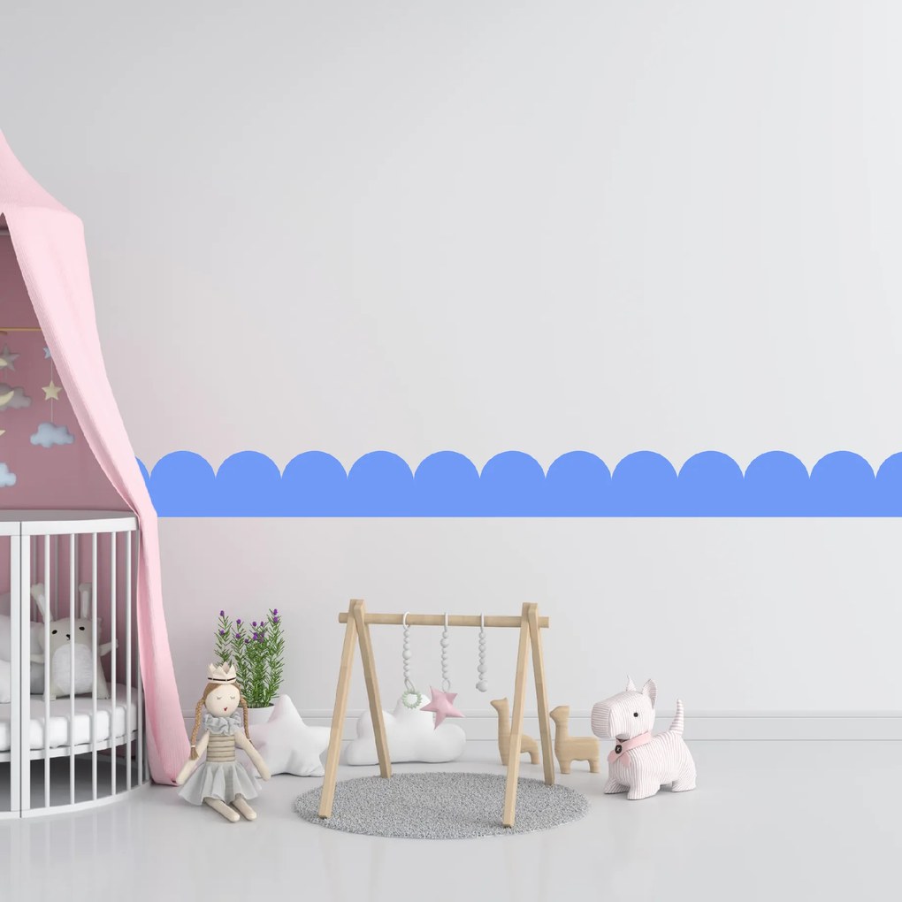 PIPPER. Textil öntapadó tapéta - Mini Ív - Halványkék színű Szín: Sötét