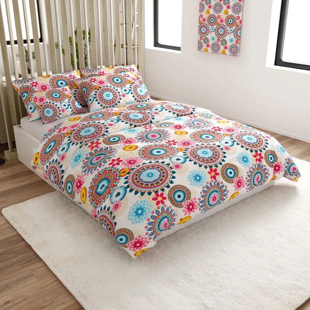 Mikroszálas ágyneműhuzat GEOMANDALA színes kivitel Ágyneműhuzat mérete: 70 x 90 cm | 140 x 200 cm