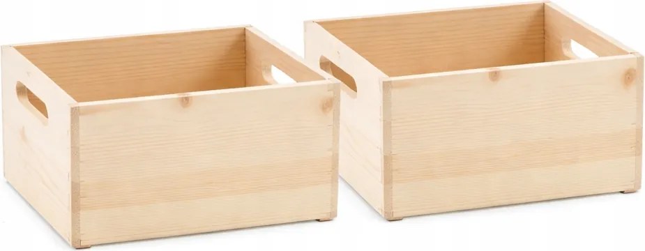 Fa Tároló Dobozok Dekorációs Dobozok 30x20x7cm Szett