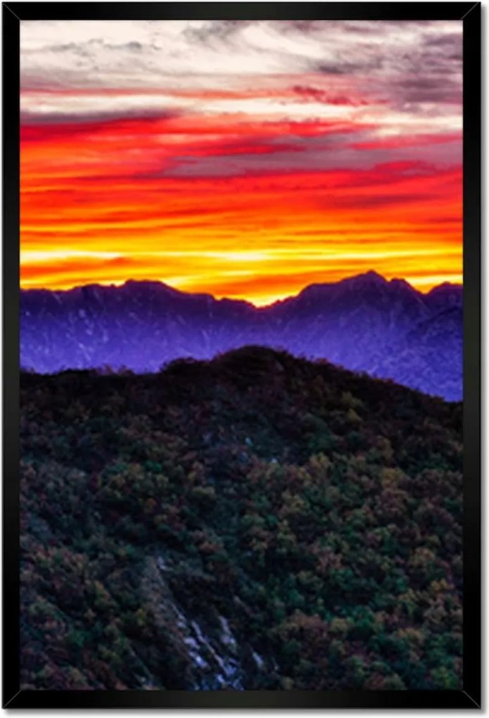 Poszterek keretben 40x60 Hegyi táj nyugattal