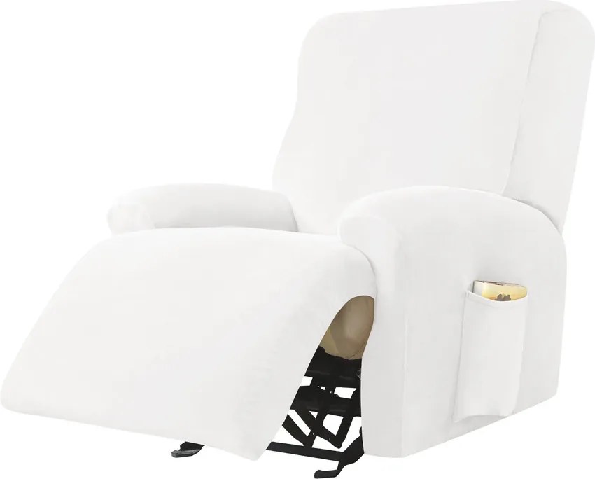 Relax Fotel Huzat (bársonyos, 1 üléses, fehér)