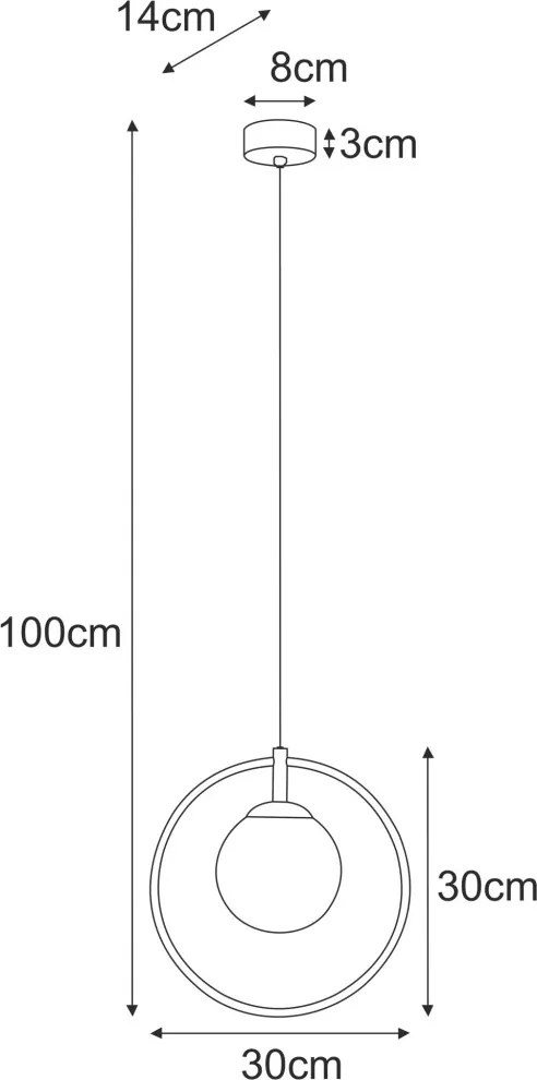 KAJA K-5390 RITUS Modern Függesztett Lámpa Arany E14 IP20