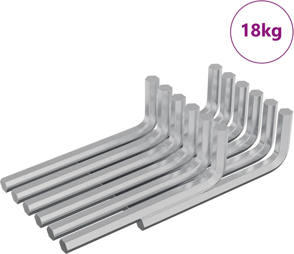 vidaXL Hatos Kulcs 1800 pcs Ezüst 32 x 86 mm Acél