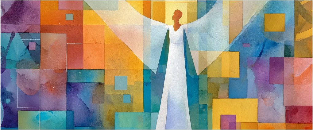 Kép - Geometrikus angyal (120x50 cm)