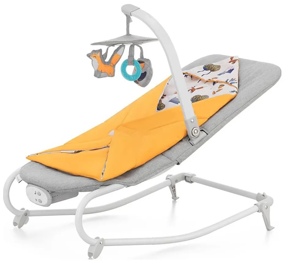 Kinderkraft KINDERKRAFT - Baba vibrációs ringató dallammal FELIO 2 sárga AG0554