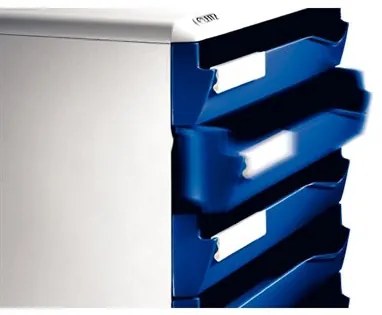 Irattároló, műanyag, 5 fiókos, LEITZ Standard, kék (E52800035)
