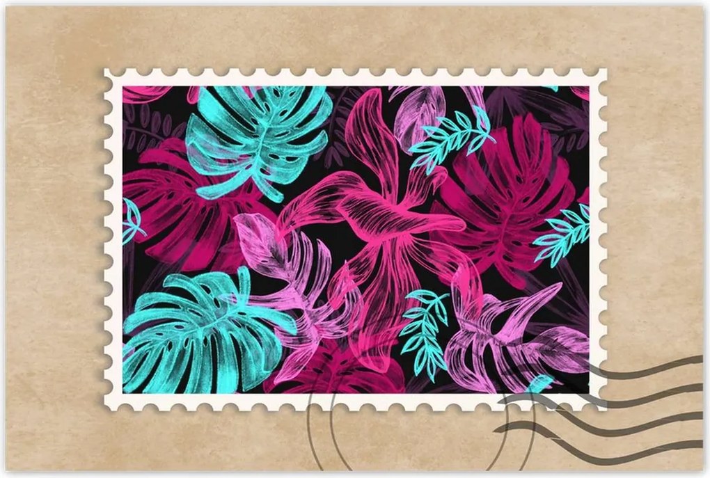 Monstera poszter 120x80 Levelek színben