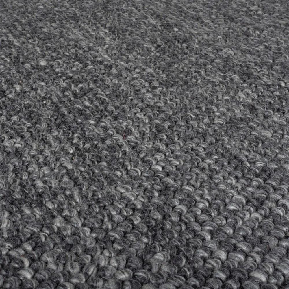 Sötétszürke kézi szövésű gyapjúkeverék szőnyeg 120x170 cm Minerals – Flair Rugs
