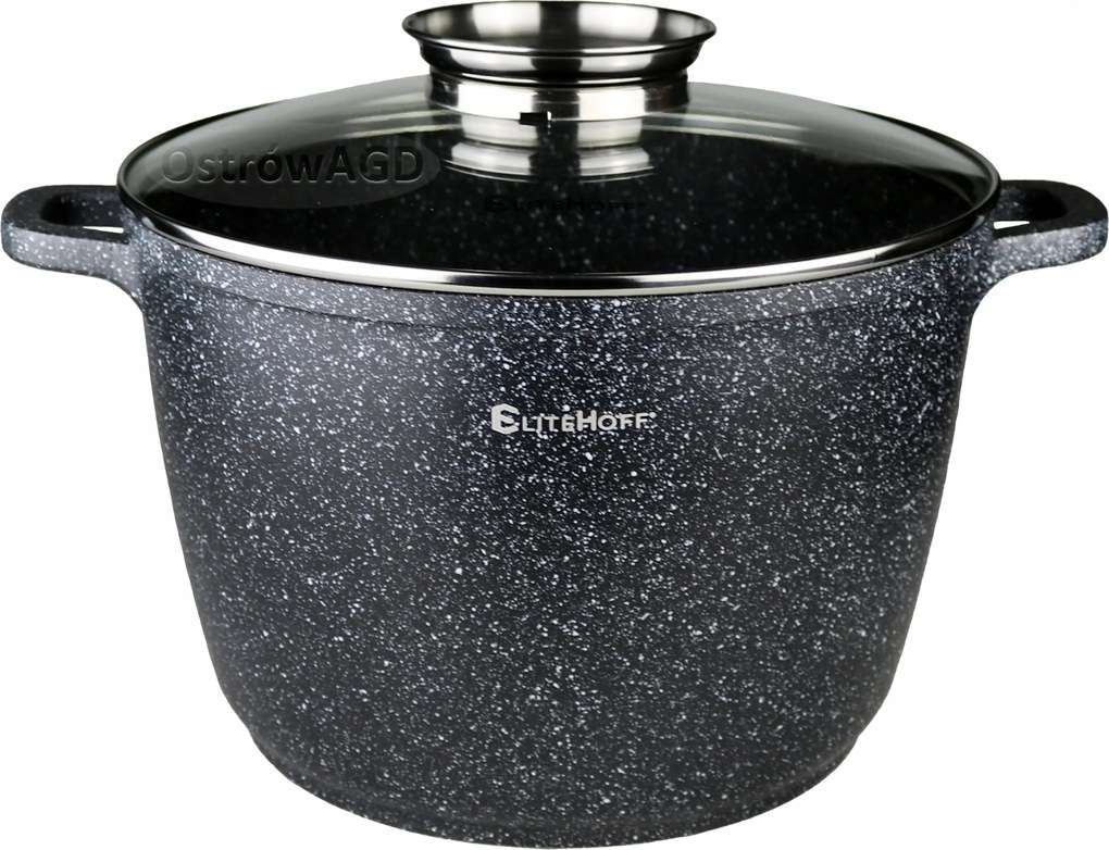 Nagy Magas Márvány Fazék Tapadásmentes Bogrács 28CM 10L Elitehoff