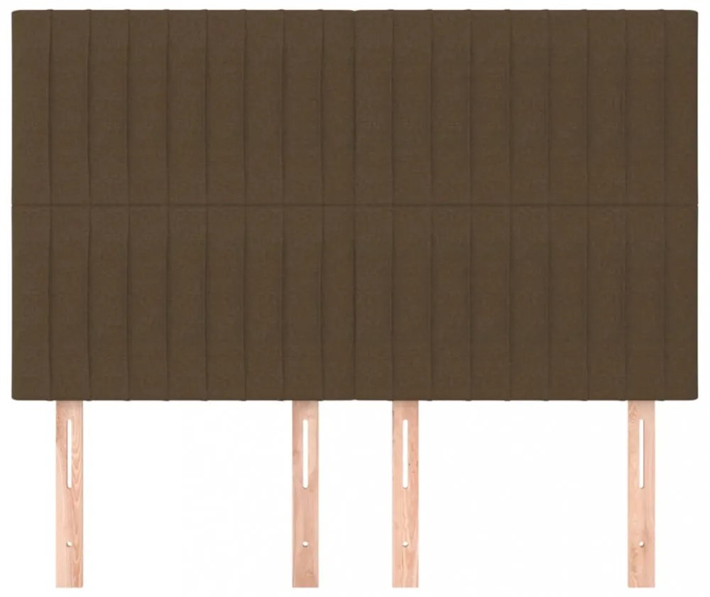 4 db sötétbarna szövet fejtámla 72 x 5 x 78/88 cm