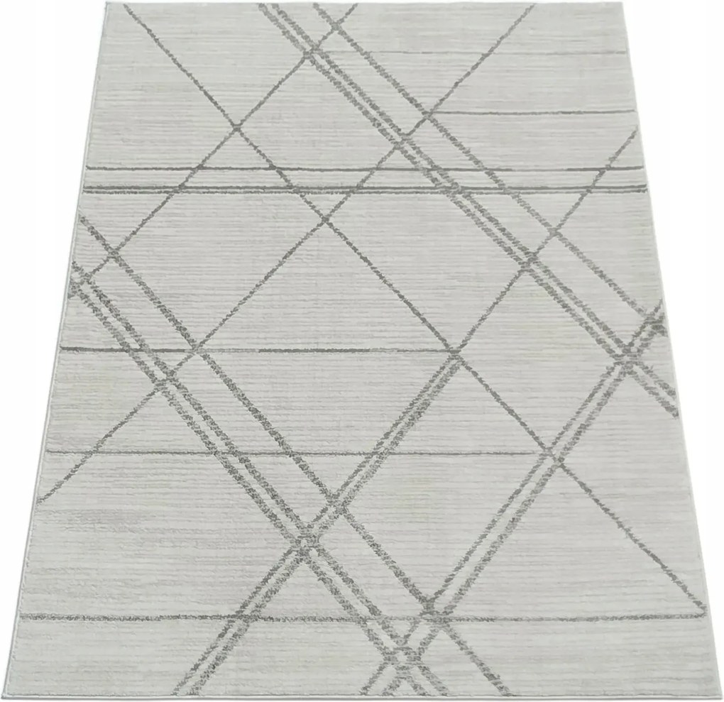 Szőnyeg 80x150 Krém Modern Puha Hálószoba Nappali Geometrikus