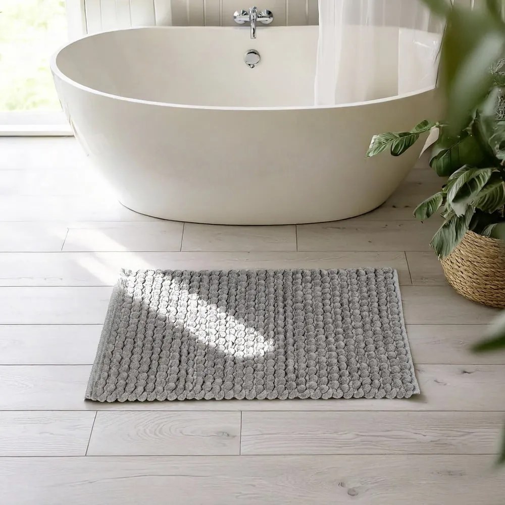 Szürke textil fürdőszobai kilépő 50x80 cm Solivo – Wenko