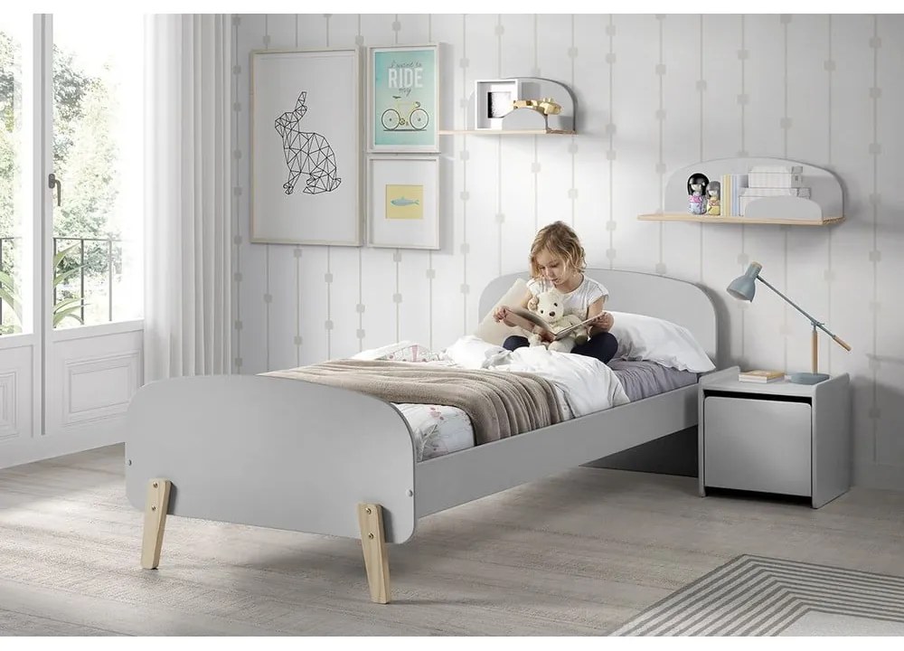 Kiddy kisméretű szürke fali polc - Vipack