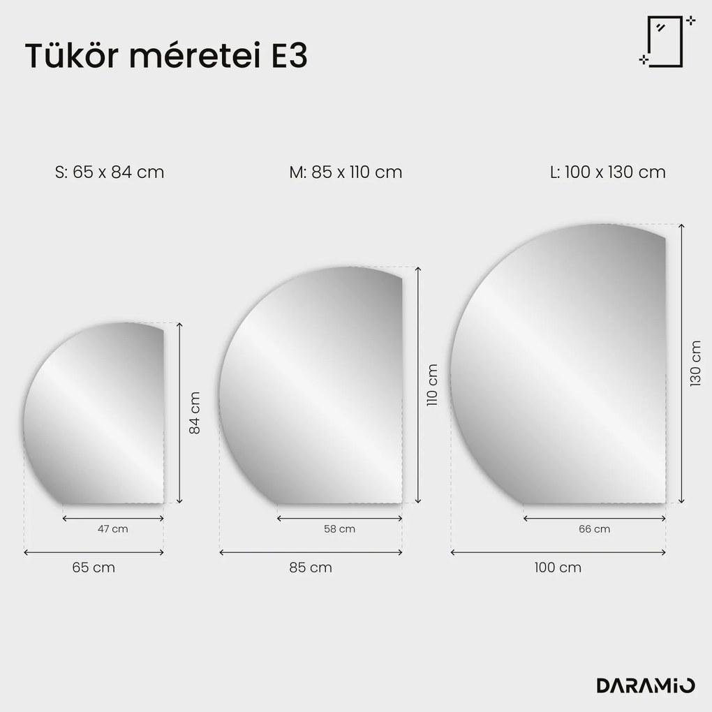 Kerek tükör LED világítással E3