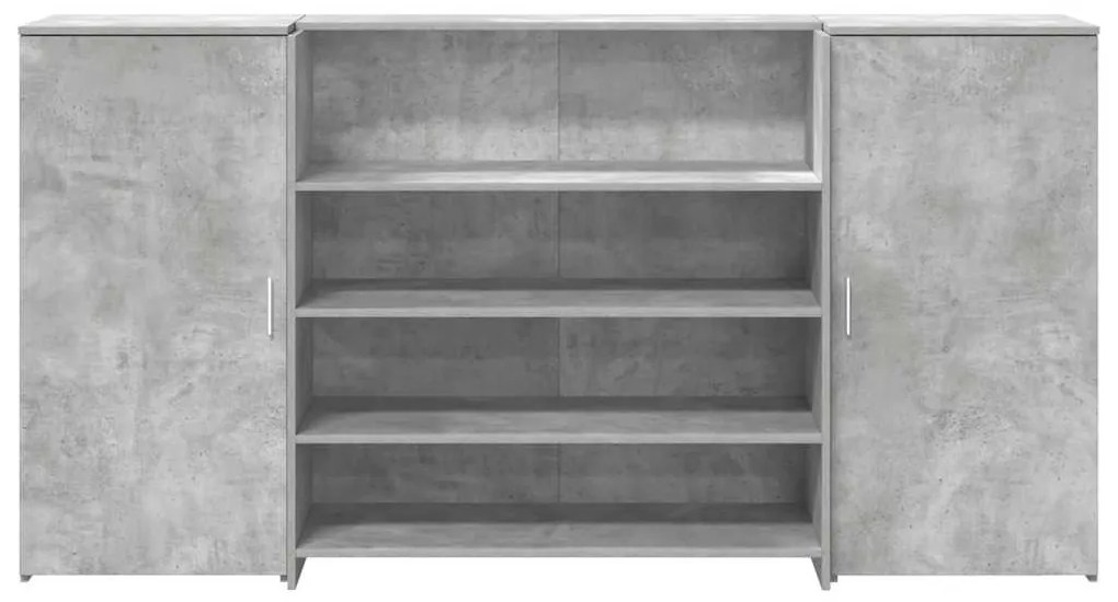 recepciós pult betonszürke 200x50x103,5 cm szerelt fa