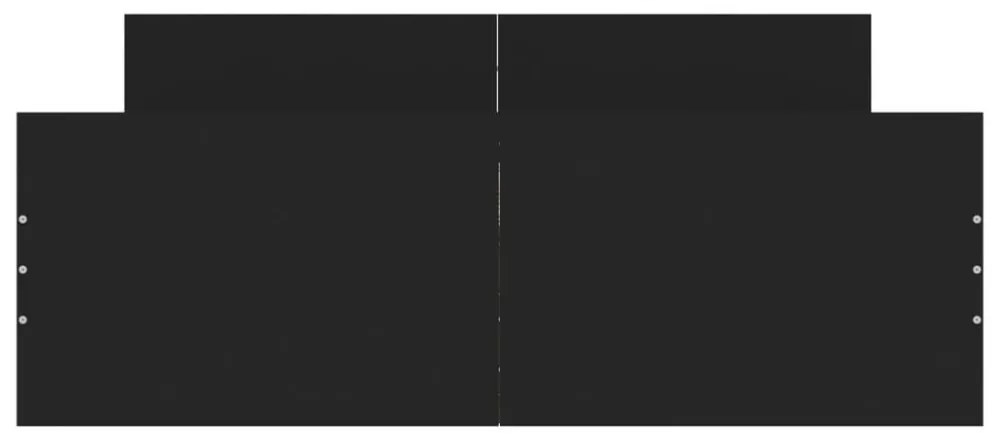 fekete ágykeret fej- és lábtámlával 120 x 200 cm