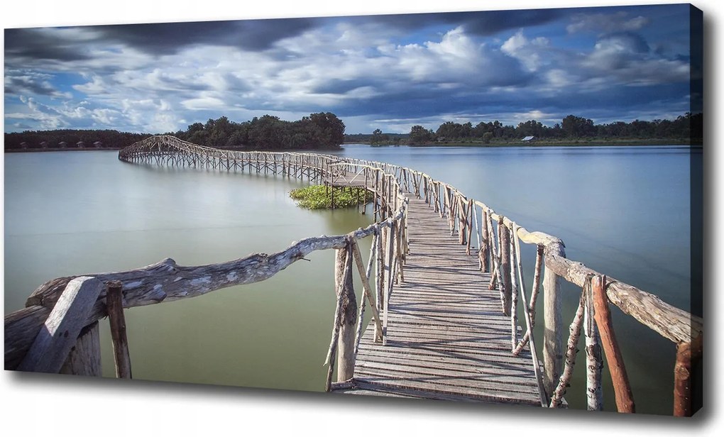 Vászonkép Fa híd 100x70 cm