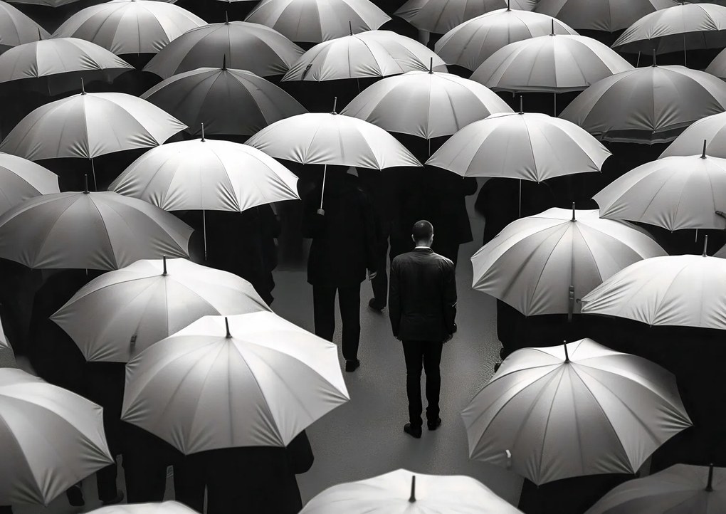 Poszter 59,4x42cm Magány a tömegben