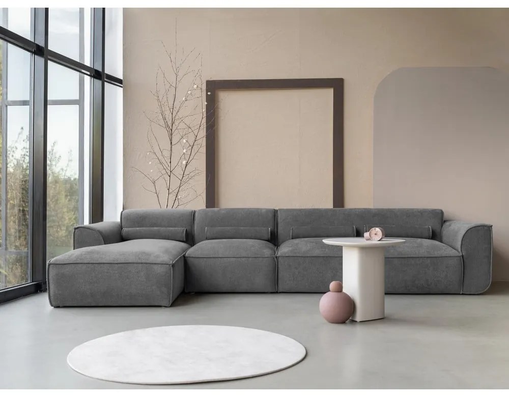 Szürke sarokkanapé (bal oldali) Flex Felix – Miuform