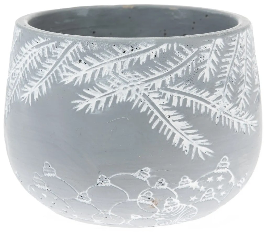 Winter pot beton virágtartó, 15,5 x 11 cm