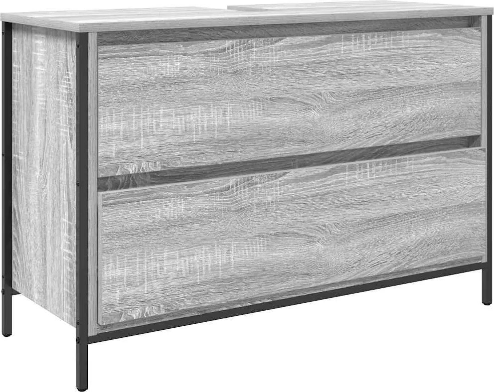 vidaXL sonoma színű fürdőszobai mosdószekrény fiókokkal 90x34,5x60 cm