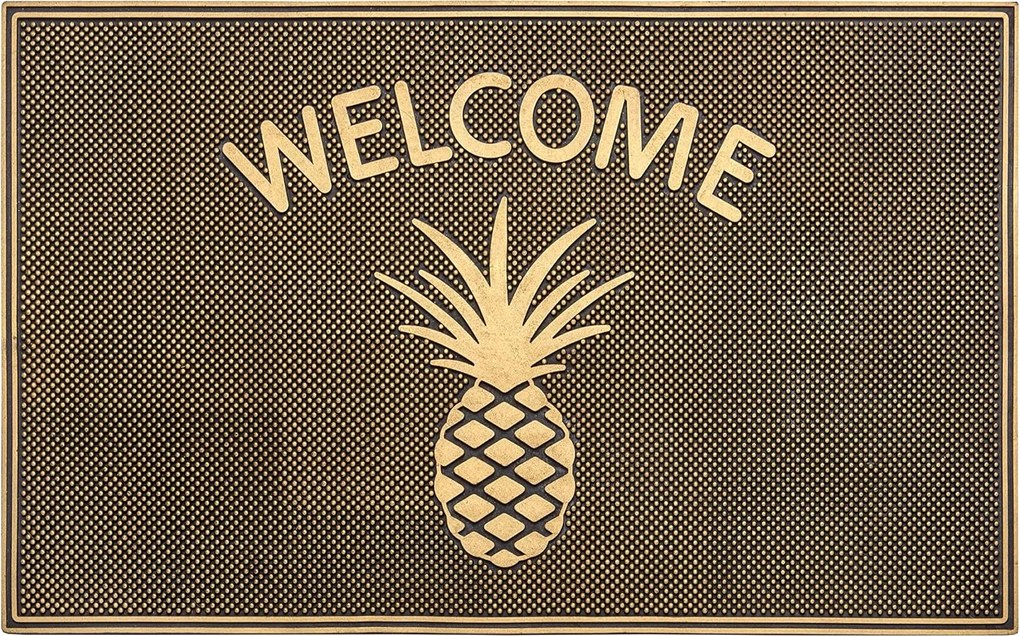 Lábtörlő gumi 45x75cm, Welcome felirattal, ananász mintával