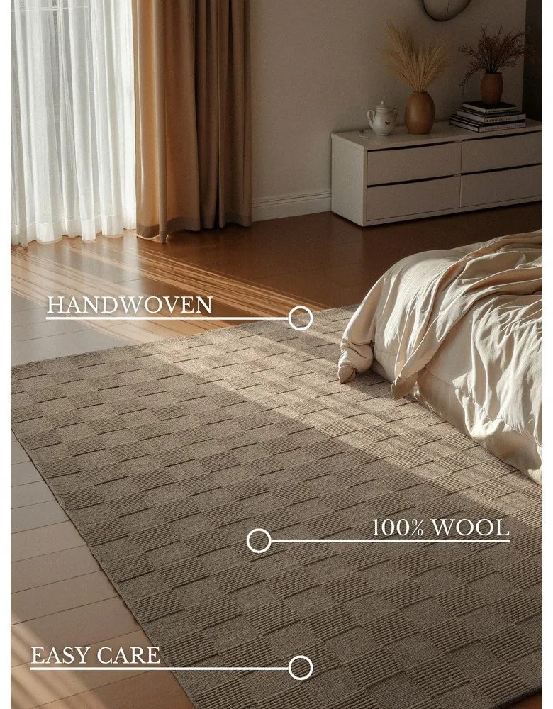 Bézs kézi szövésű gyapjú szőnyeg 120x170 cm Scala – Villeroy&amp;Boch