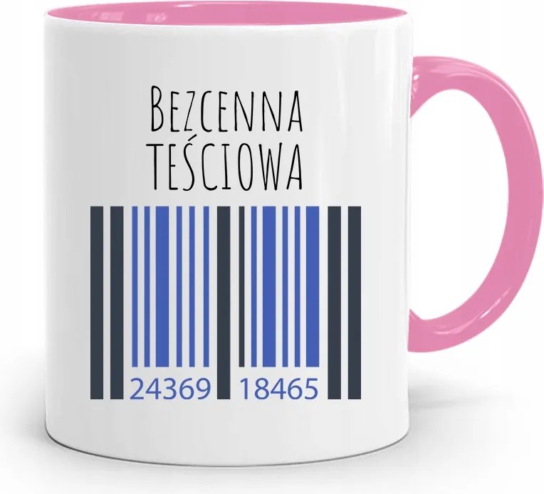 Rózsaszín Bögre Ajándék Felbecsülhetetlen Értékű Anyósnak fényképes nyomtatással