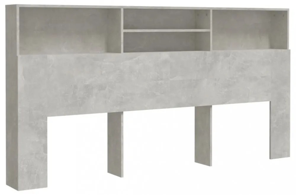 betonszürke áthidaló szekrény 200 x 19 x 103,5 cm