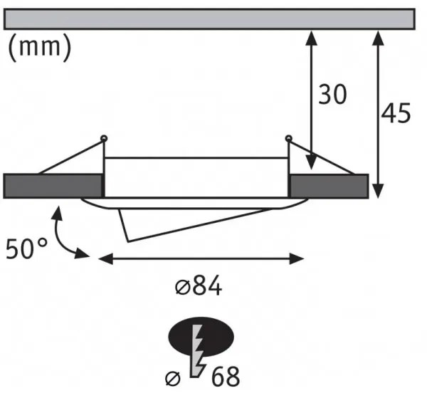 Paulmann 93080 - 3x6W LED dimm. mennyezeti lámpa COIN IP23 230V készlet