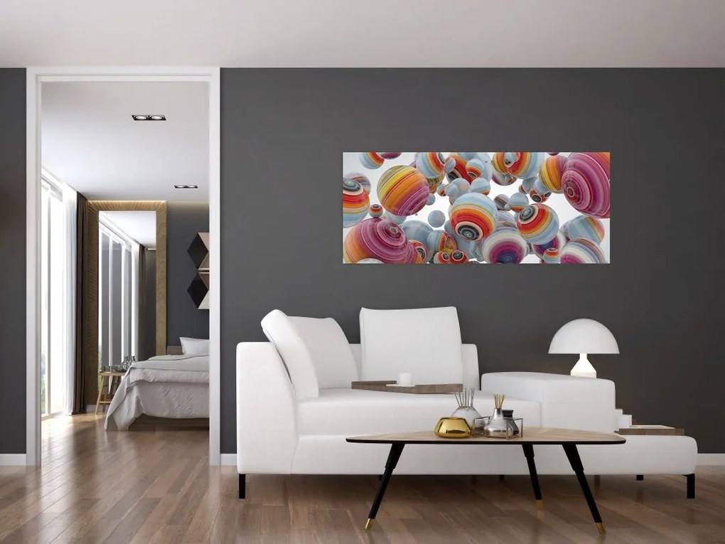 Festett gömbök képe (120x50 cm)