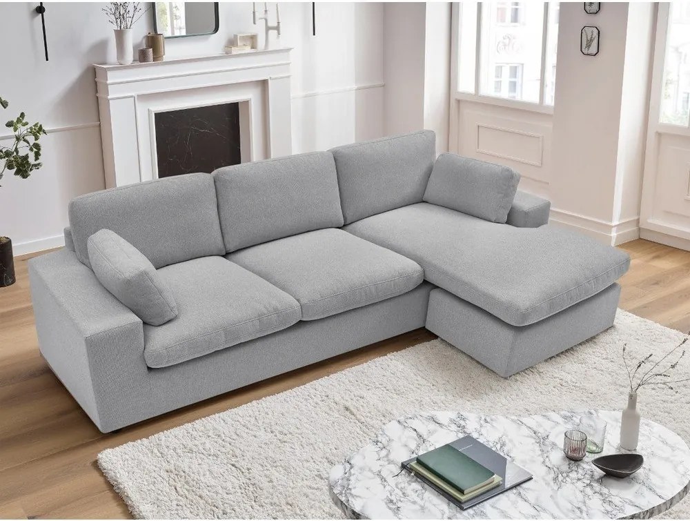 Világosszürke sarokkanapé Belair – Bobochic Paris