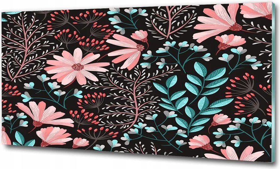 Fotótapéta üvegfalra Tavaszi virágok 100x70