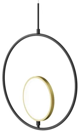 Aigostar - LED Csillár zsinóron LED/15W/230V 6500K fekete/arany