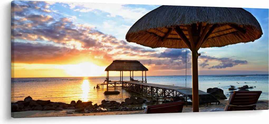 Kép - Naplemente Mauritiuson (120x50 cm)