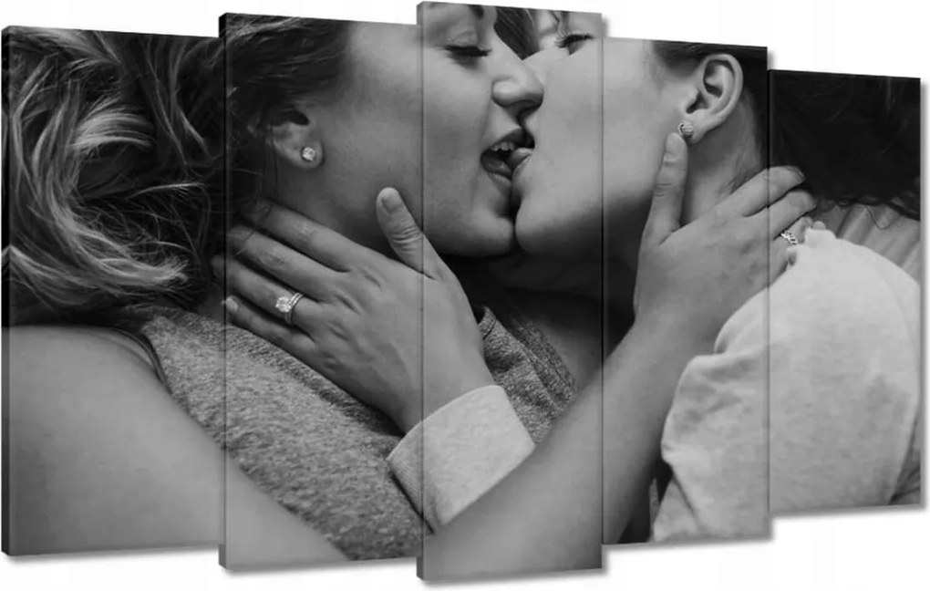 Vászonkép 100x60 Lányok csókja