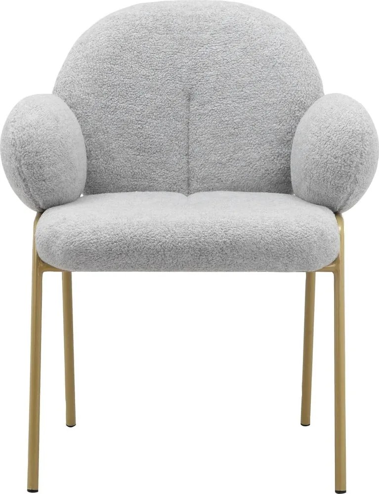 Világosszürke kárpitozott karfás étkezőfotel szett 2 db-os Iwama – Støraa