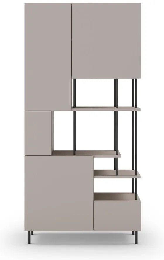 Krémszínű könyvespolc 84x175 cm Perla – Marckeric