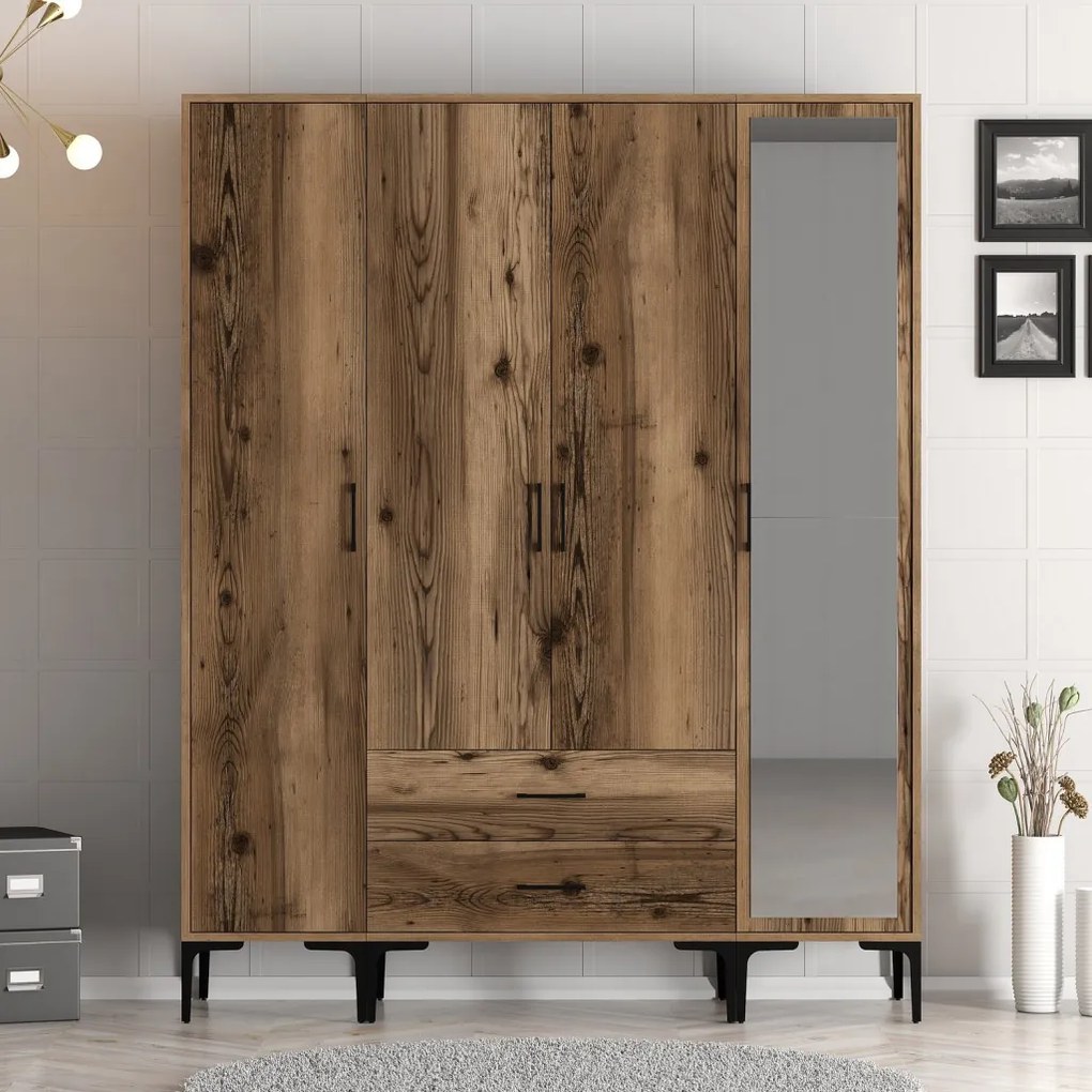 Kumsal gardróbszekrény, dió, 160 cm – TR845HCT5497