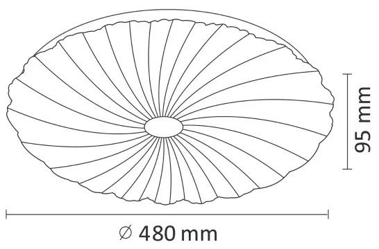 FLOWER LED 36W mennyezeti dimmer, 230V + távirányító