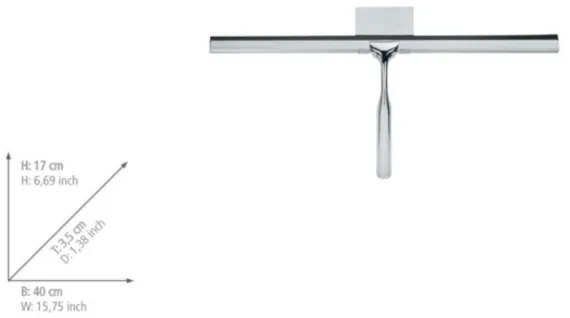 WENKO 24506100 - TERNI gumilehúzó 40x17 cm, fényes króm