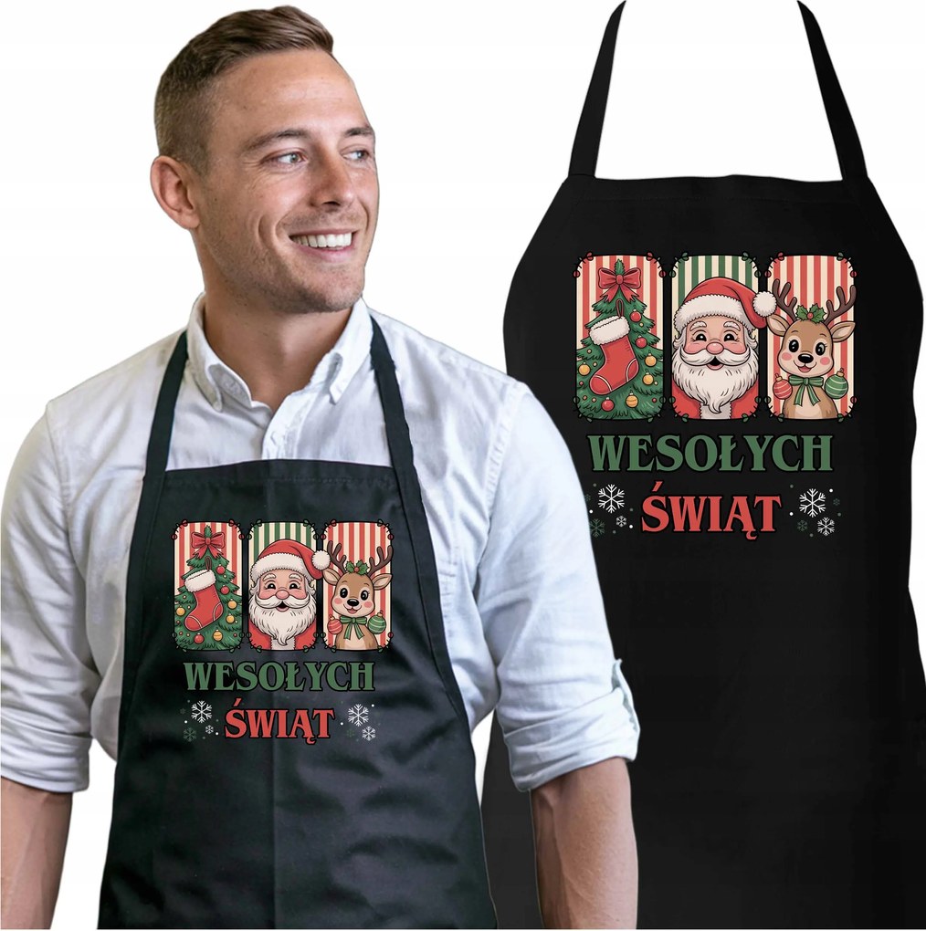 Konyhai kötény Karácsonyi Ajándék Vicces felirat Boldog karácsonyt