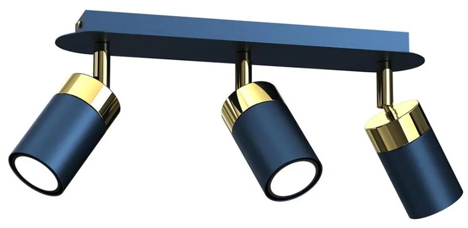 Brilagi - Spotlámpa POKER 3xGU10/25W/230V kék