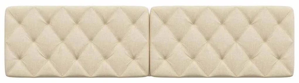 krémszínű szövet fejtámla párna 200 cm