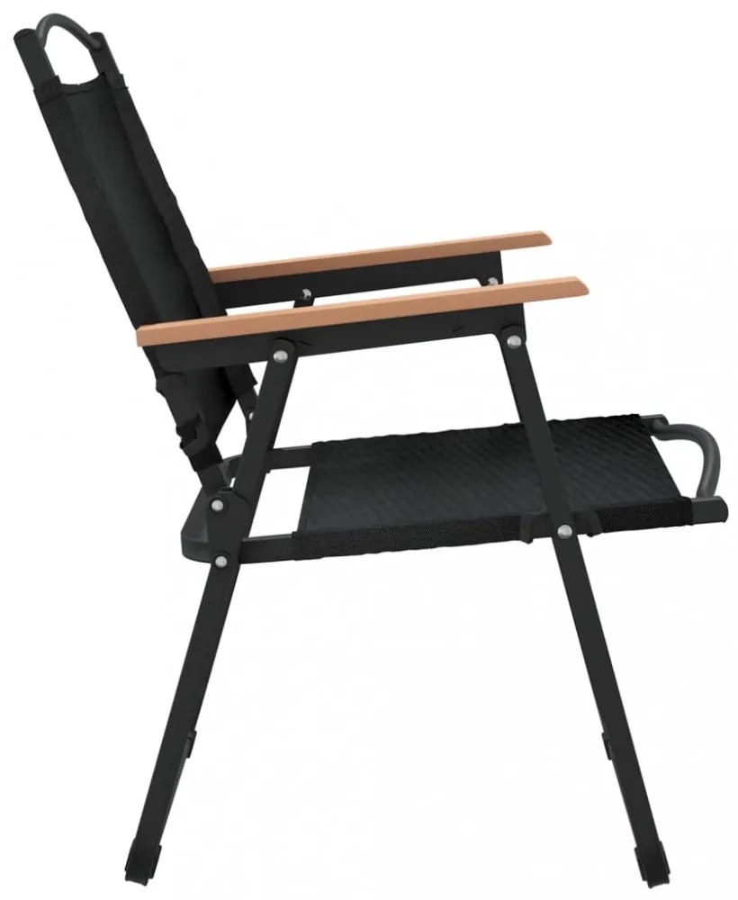 2 db fekete oxford szövet camping szék 54 x 55 x 78 cm