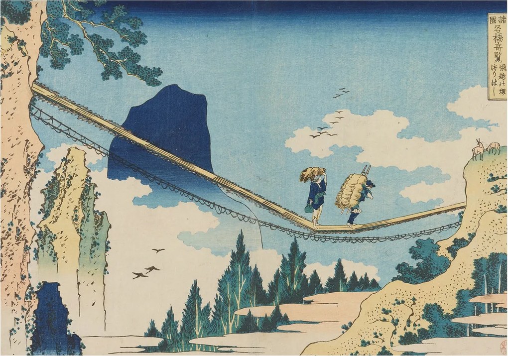 Flizelin tapéta falra Prémium hegyi híd 208x146 ragasztó